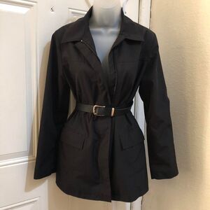 Express Jet Black streetwear zip up oversize long sleeve jacket goth grunge